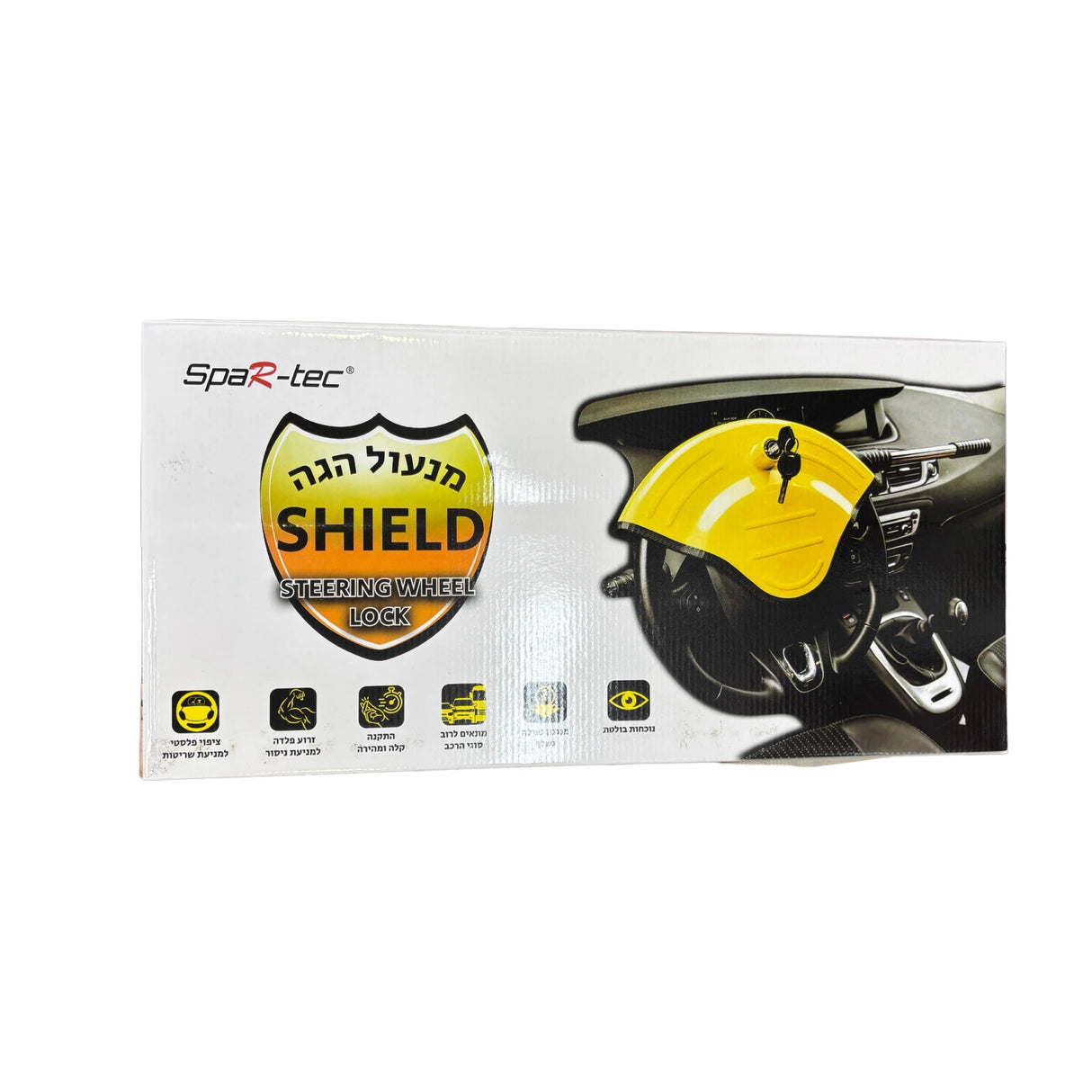 מנעול הגה פניקס שילד עם פלטה חזק במיוחד