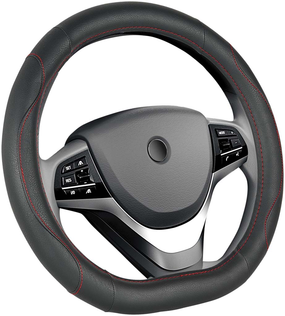 כיסוי הגה M שחור סקיי תפר אדום TYPE-D – תמונת המוצר