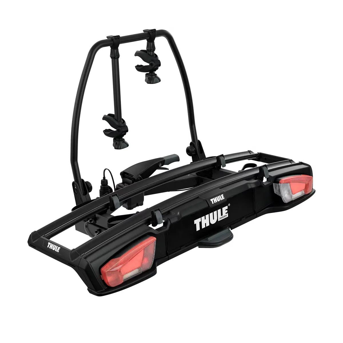 מתקן אופניים לרכב על וו גרירה Thule VeloSpace XT ל-2 אופניים – צבע שחור (מתאים לאופניים חשמליות)