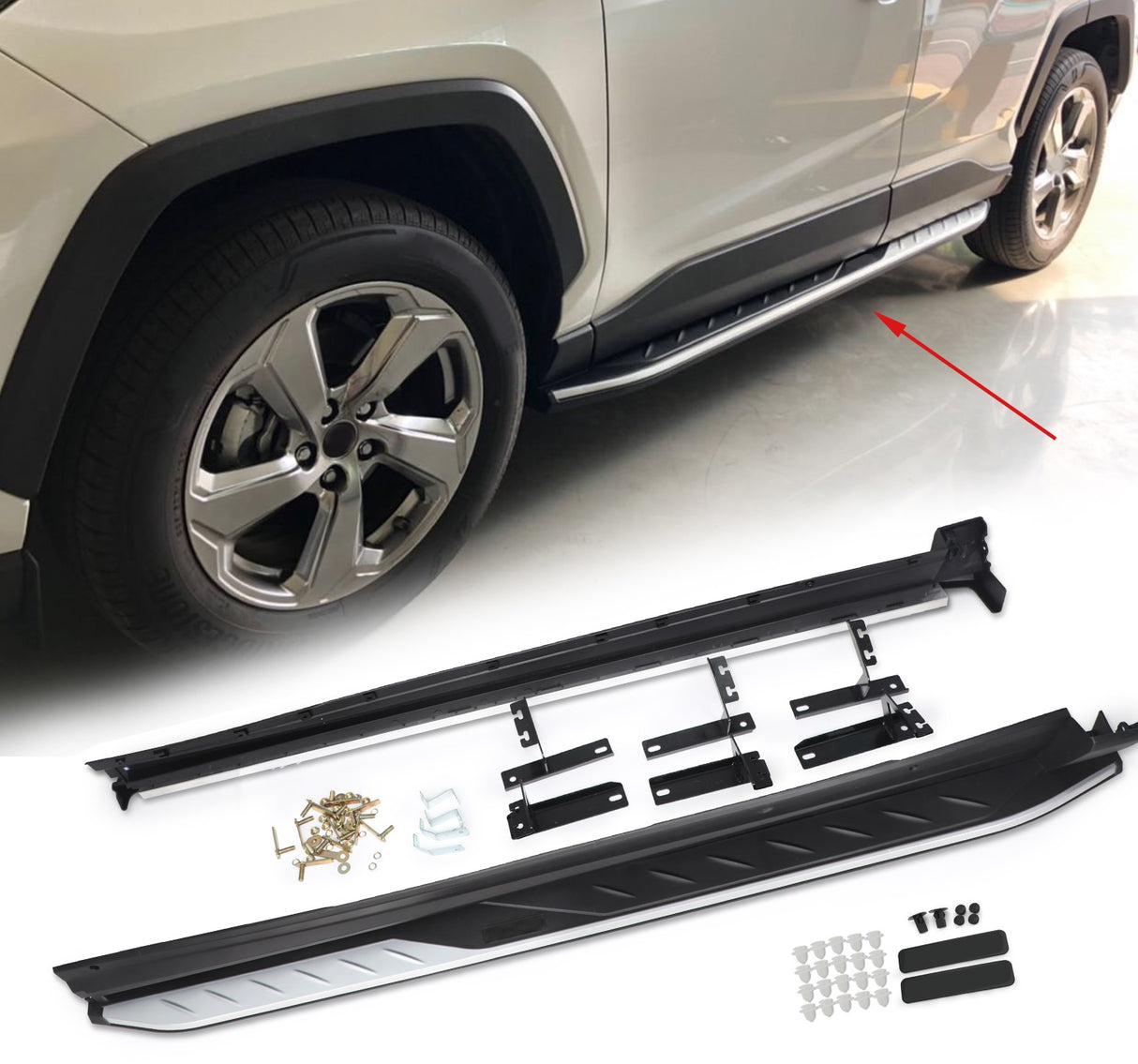 סט מדרכות צד לטויוטה RAV4 משנת 2019