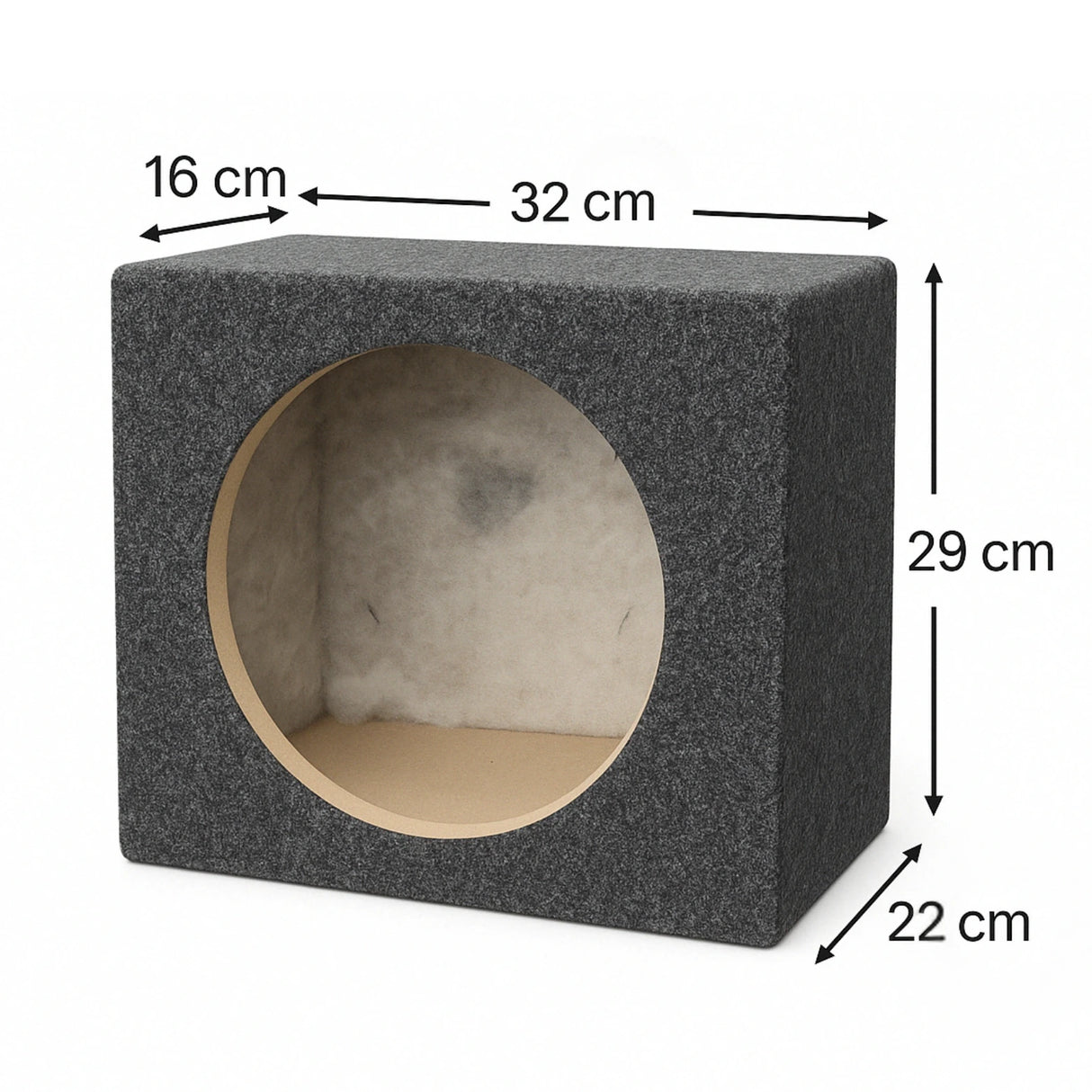 תיבה אטומה אקוסטית צרה 10 אינץ׳