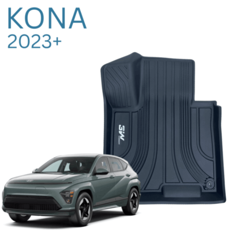 סט שטיחי 3W יונדאי קונה 2025 הייבריד (לא מתאים לפלאג אין)