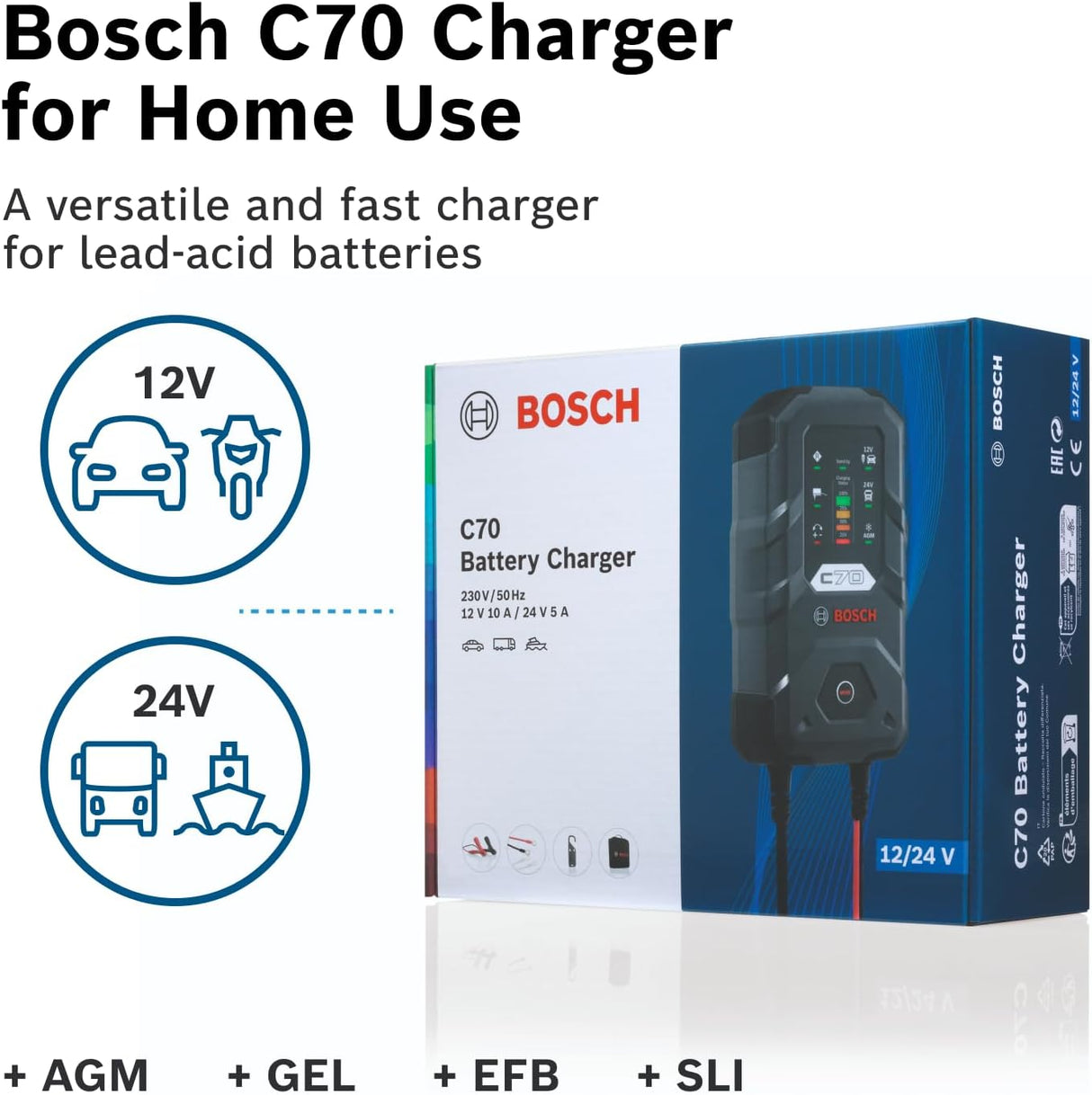 מטען מצברים BOSCH C70