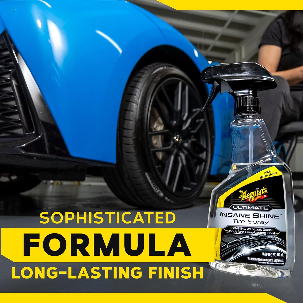 Meguiar’s Ultimate Insane Shine Tire Spray - ספריי הברקה עוצמתי לצמיגים