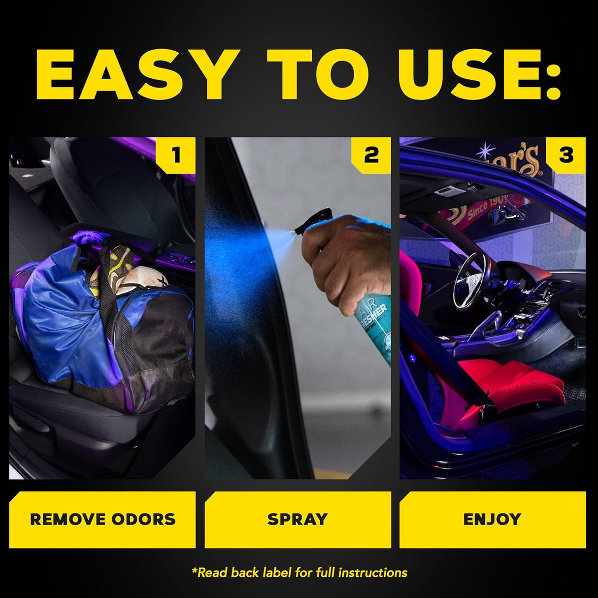 Meguiar’s Air Re-Fresher ספריי מבשם ומנטרל ריחות לרכב - רכב חדש