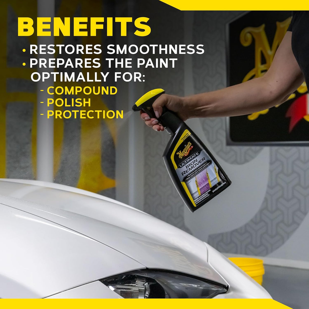 Meguiar’s Ultimate Iron Remover - מסיר חלקיקי ברזל ולכלוך תעשייתי (710 מ"ל)