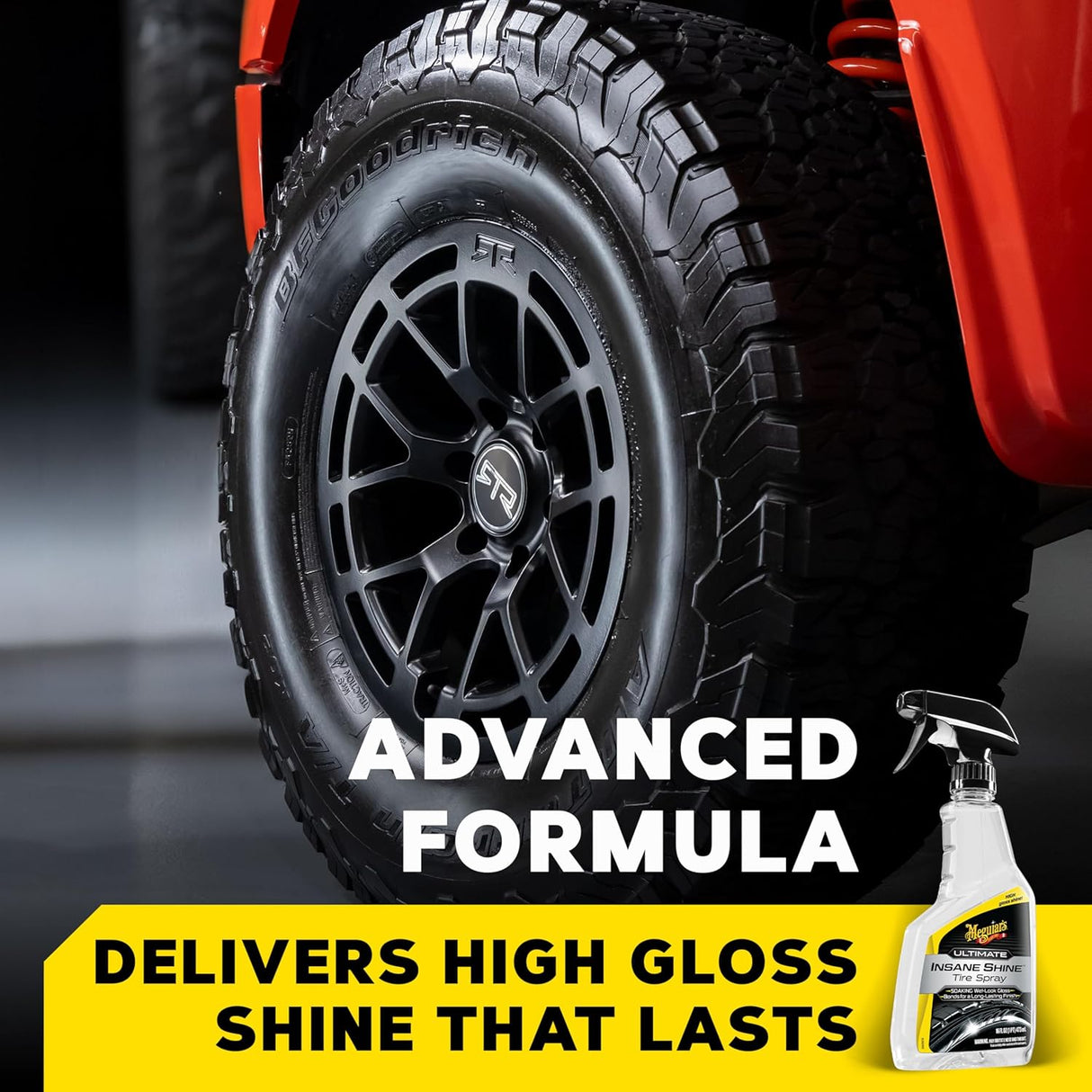 Meguiar’s Ultimate Insane Shine Tire Spray - ספריי הברקה עוצמתי לצמיגים