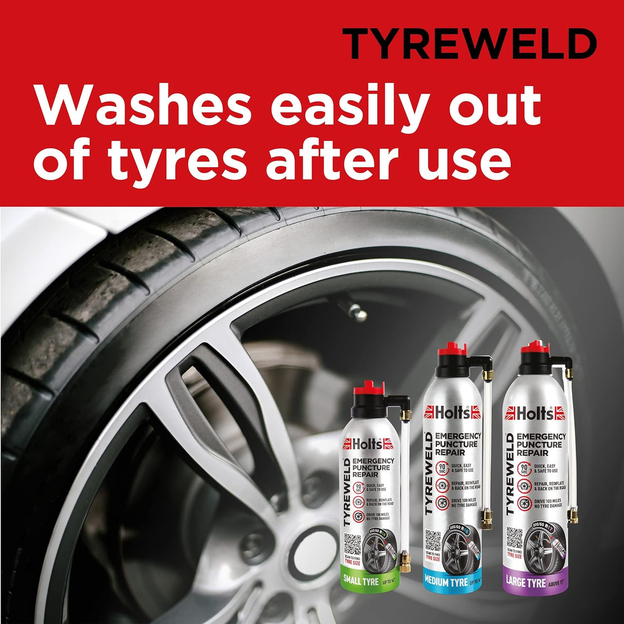 ספריי לתיקון פנצ'ר וניפוח צמיג Holts Tyreweld 400 מ״ל