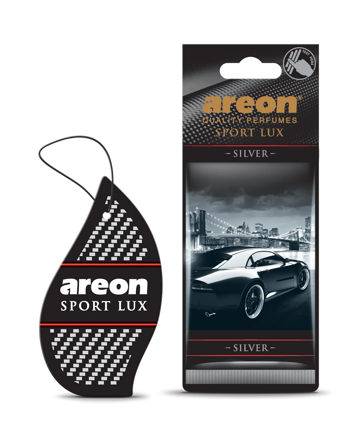 AREON Sport Lux Silver SL02 – עץ ריח תלוי בניחוח הדרי-ארומטי נקי
