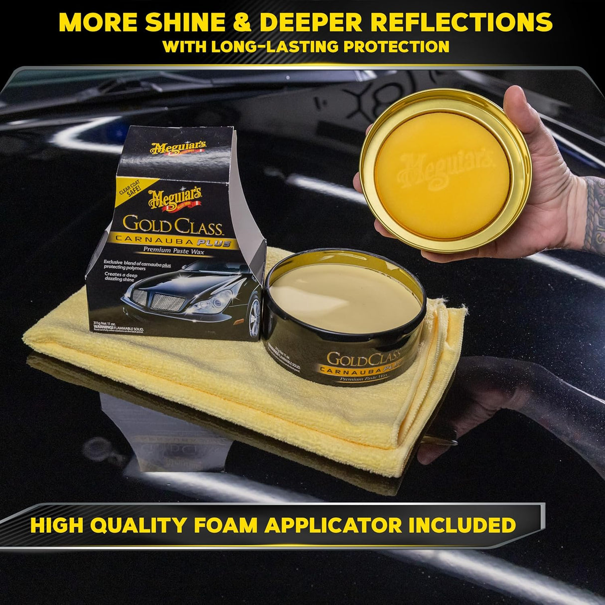 Meguiar's - ווקס קרנאובה+ספוג