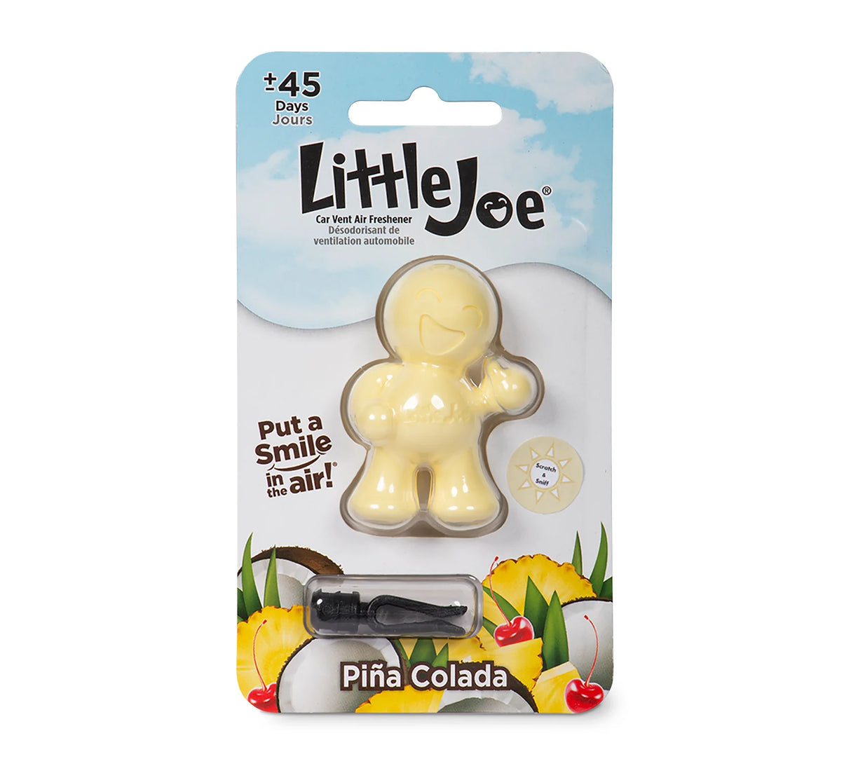 Little Joe Piña Colada 96421 – מטהר אוויר קליפ-ונט בניחוח אננס-קוקוס