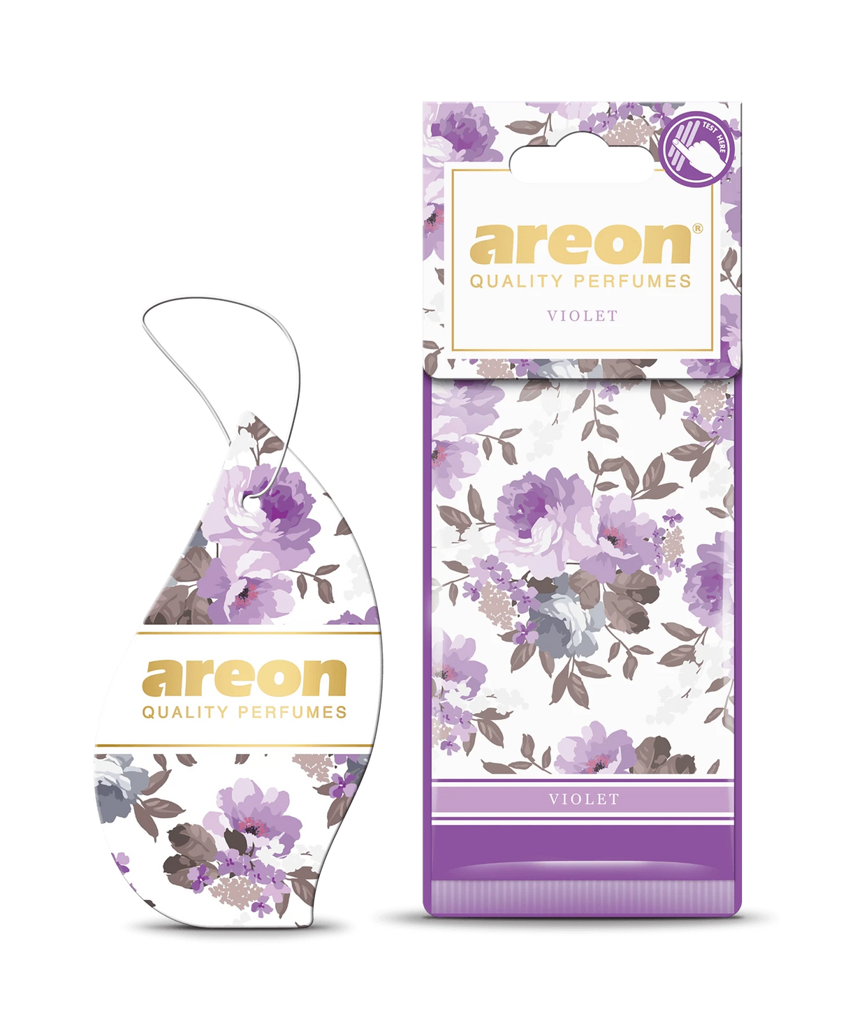 AREON Mon Areon Violet MG04 – עץ ריח תלוי בניחוח סיגלית רך פרחוני ואלגנטי