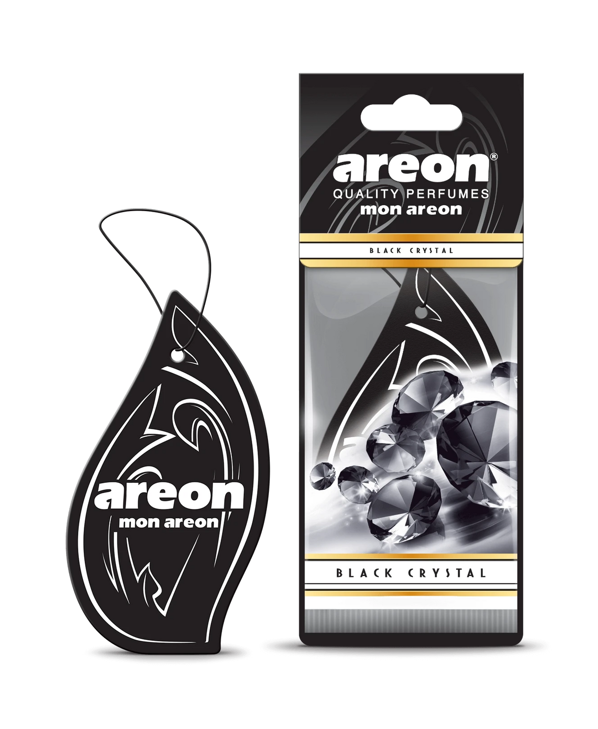 AREON MON Black Crystal MA23 – עץ ריח תלוי בניחוח “קריסטל שחור”