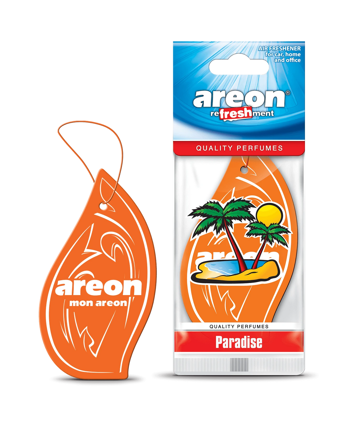 AREON Mon Areon Paradise MKS09 – עץ ריח תלוי בניחוח טרופי מרגיע “Paradise”