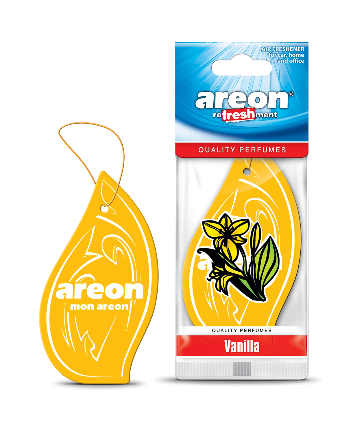 AREON Mon Areon Vanilla MKS15 – עץ ריח תלוי בניחוח וניל טרופי מתוק ומרגיע