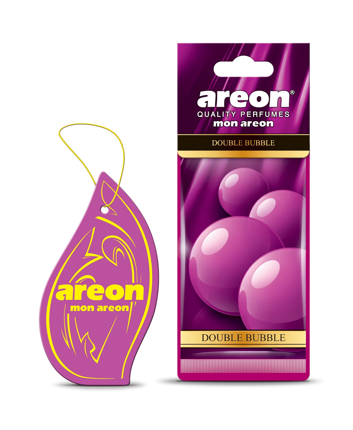 AREON Mon Areon Double Bubble MA37 – עץ ריח תלוי בניחוח מסטיק מתקתק וקליל