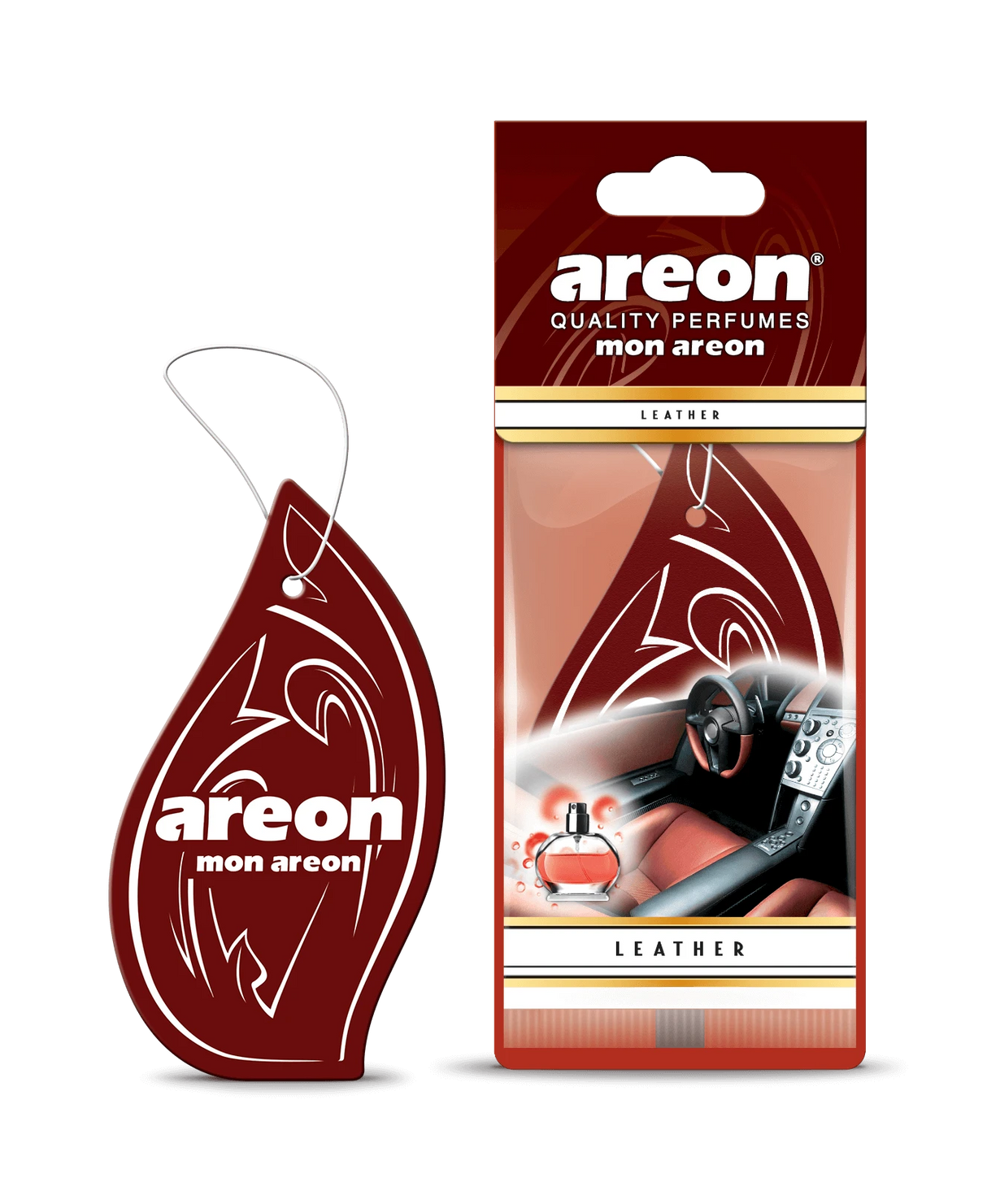 AREON MON Leather MA03 – עץ ריח תלוי בניחוח עור קלאסי