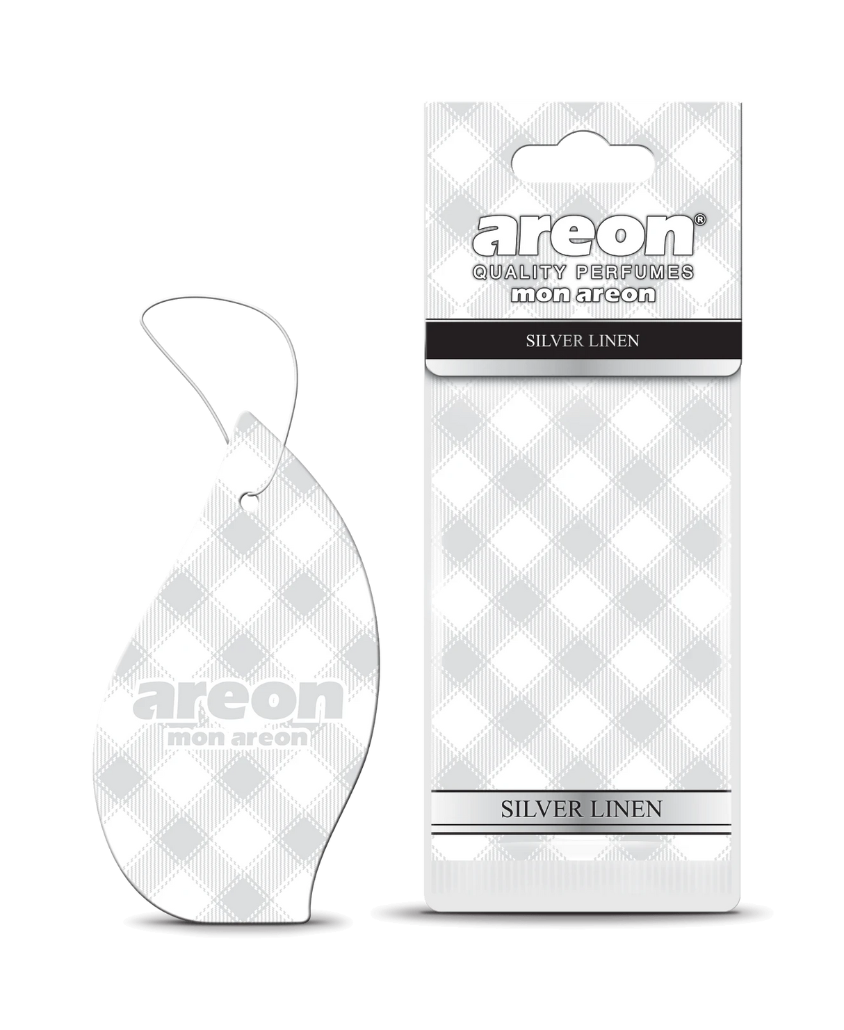 AREON MON Silver Linen MA39 – עץ ריח תלוי בניחוח פשתן רענן