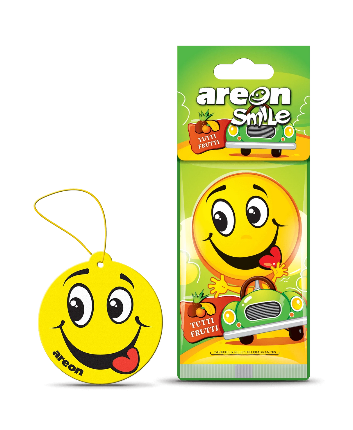 AREON SMILE Tutti Frutti ASD14 – עץ ריח תלוי בניחוח פירות מתוק