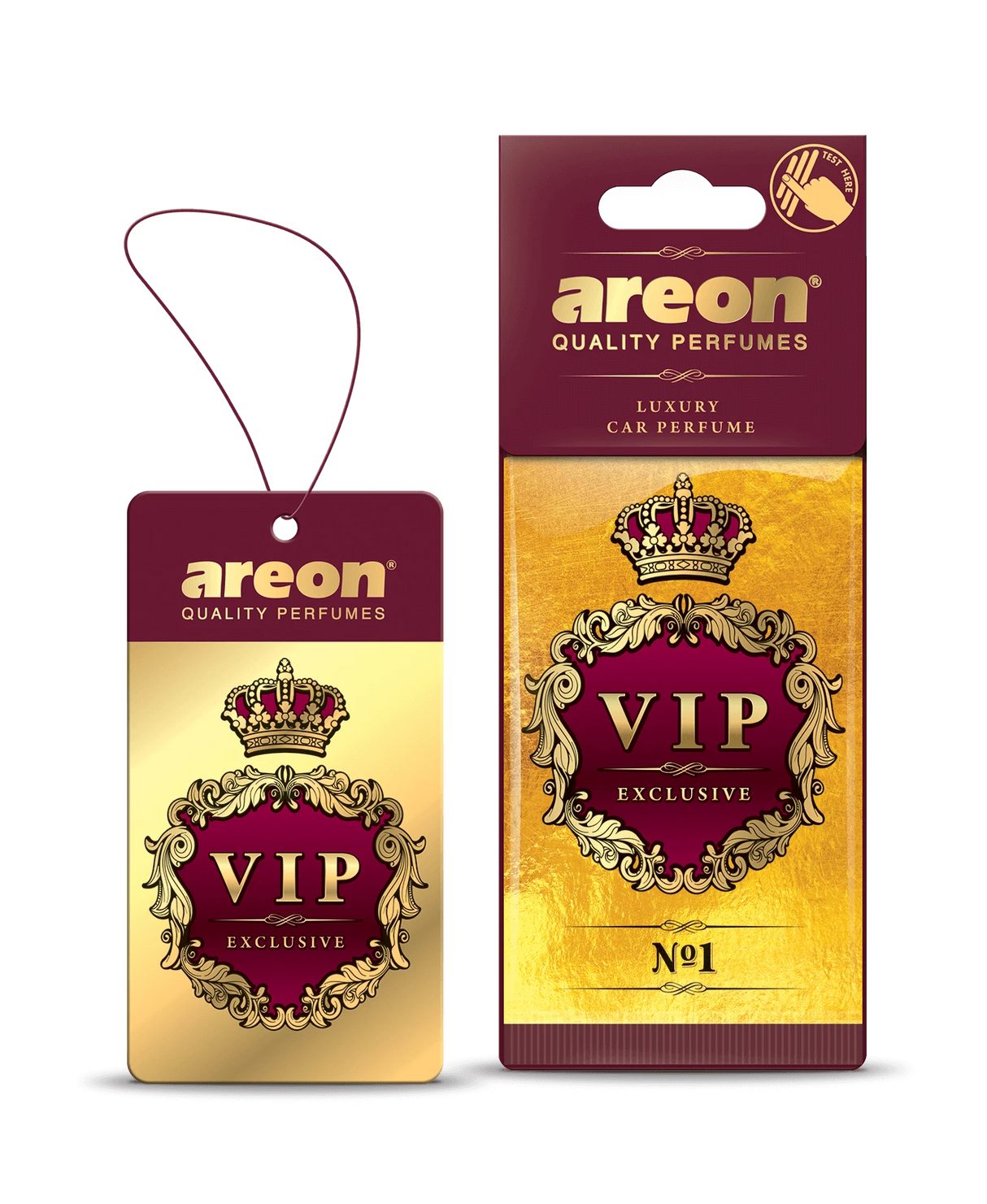 AREON VIP №1 VIP01 – עץ ריח תלוי בניחוח גברי יוקרתי ומסתורי “No.1”