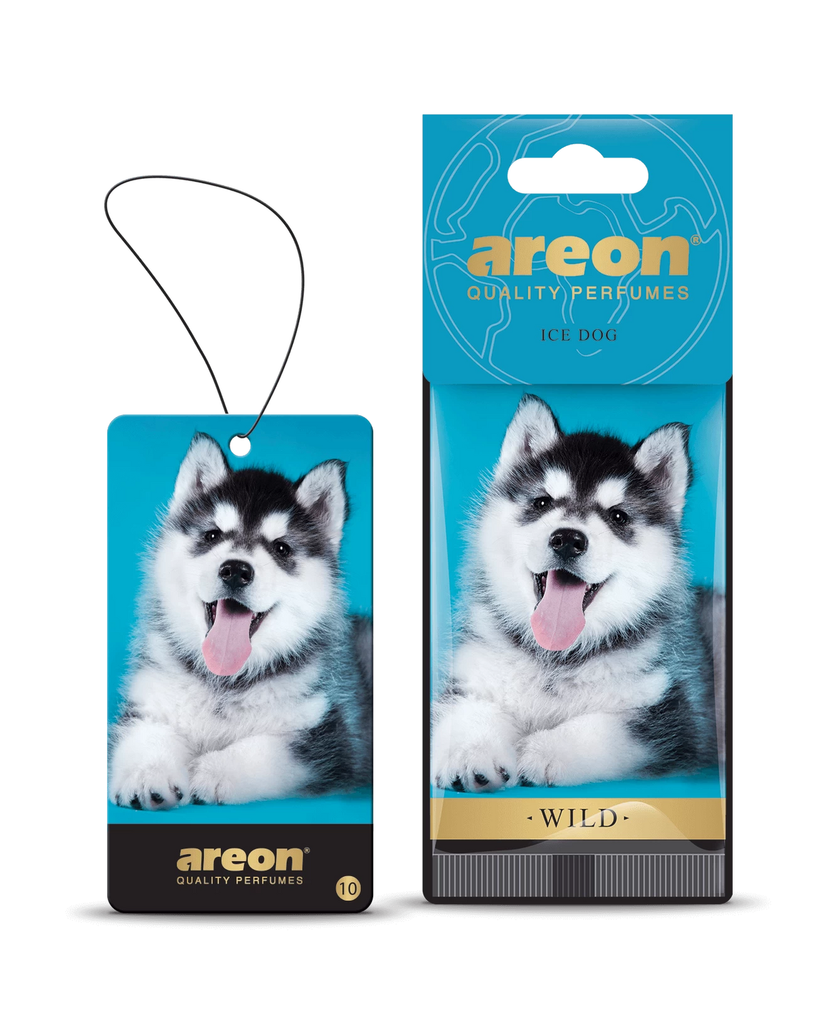 AREON Wild Ice Dog AW10 – עץ ריח תלוי בניחוח פרחוני-עצי מרענן