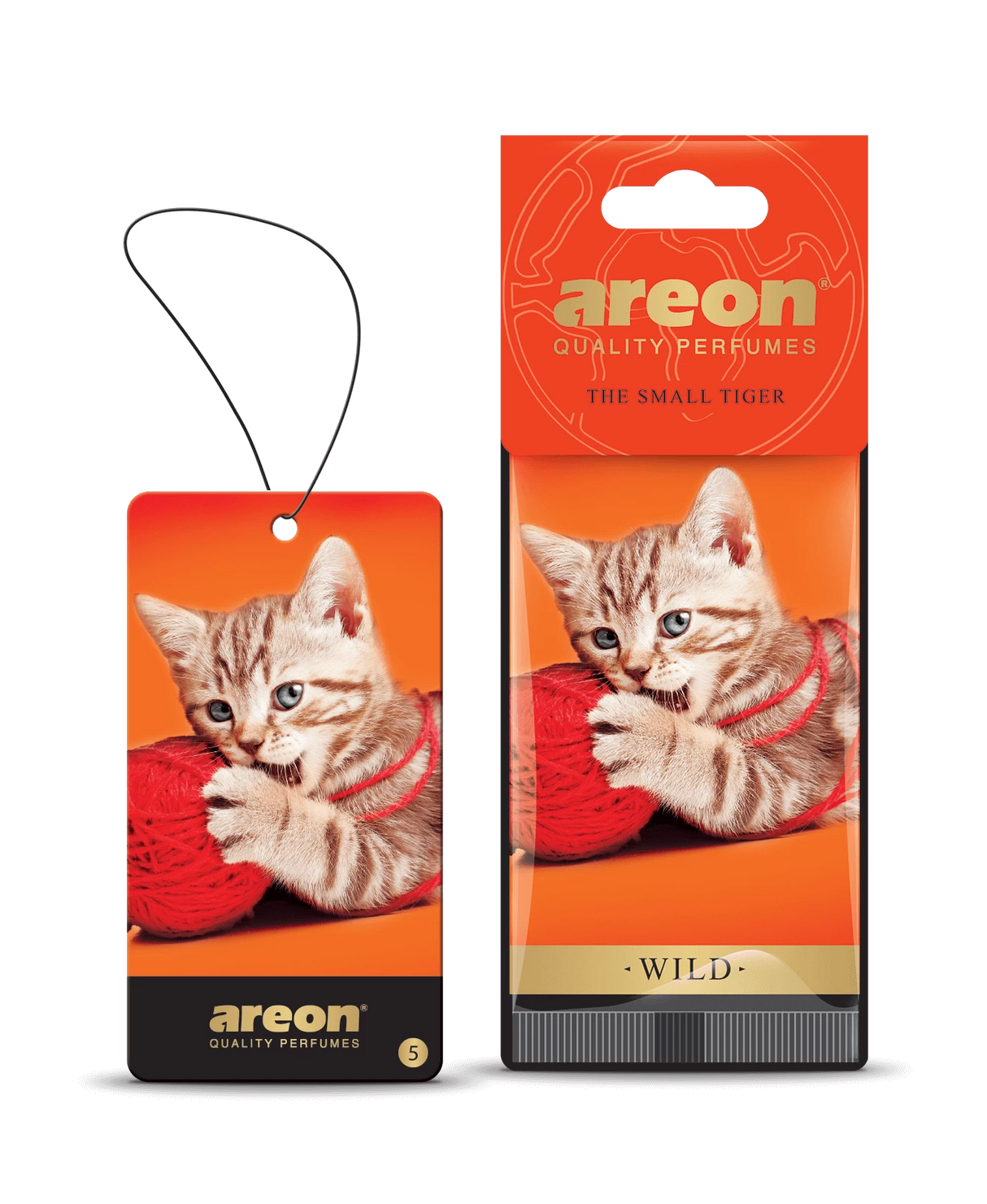 AREON Wild The Small Tiger AW05 – עץ ריח תלוי בניחוח פרחוני-הדרי רענן