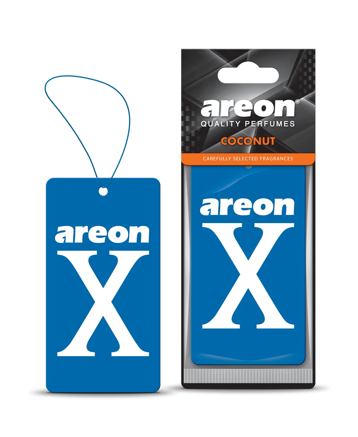 עץ ריח לרכב AREON X Coconut – ניחוח קוקוס טרופי מרגיע