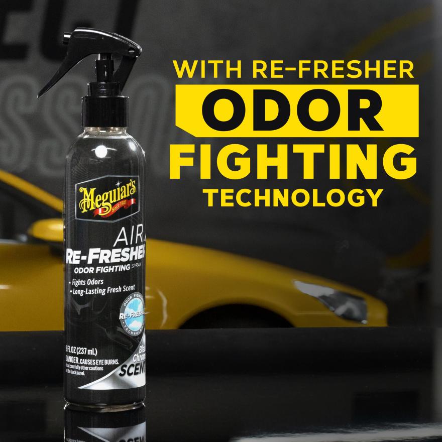 Meguiar’s Air Re-Fresher ספריי מבשם ומנטרל ריחות לרכב - כרום שחור