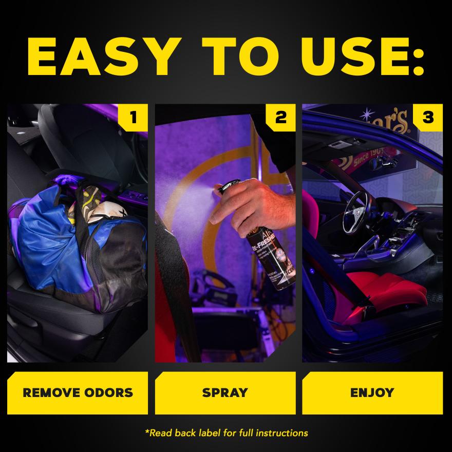 Meguiar’s Air Re-Fresher ספריי מבשם ומנטרל ריחות לרכב - כרום שחור