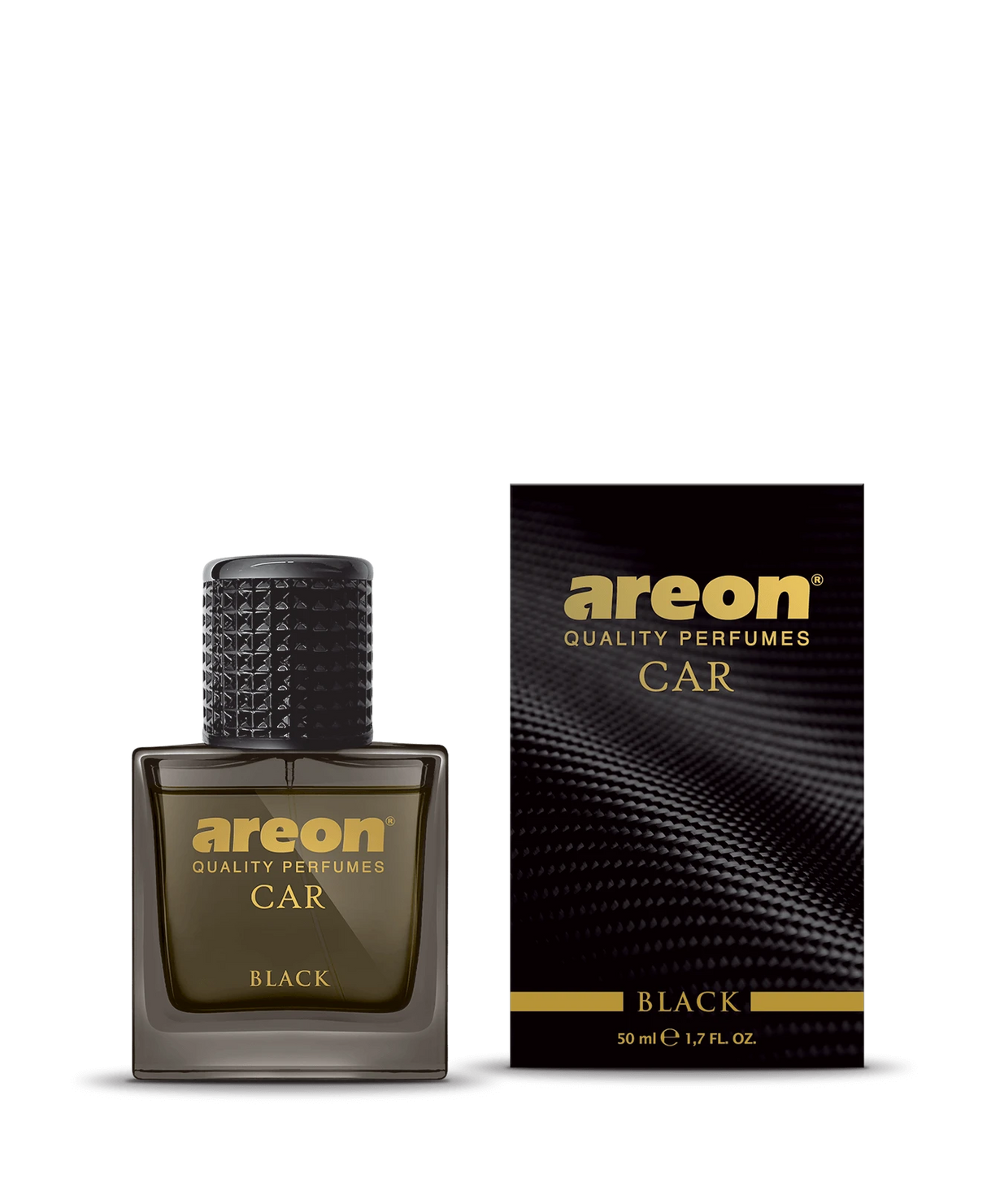 AREON Black MCP01 – בושם רכב 50 ml בניחוח עץ-תבלינים יוקרתי