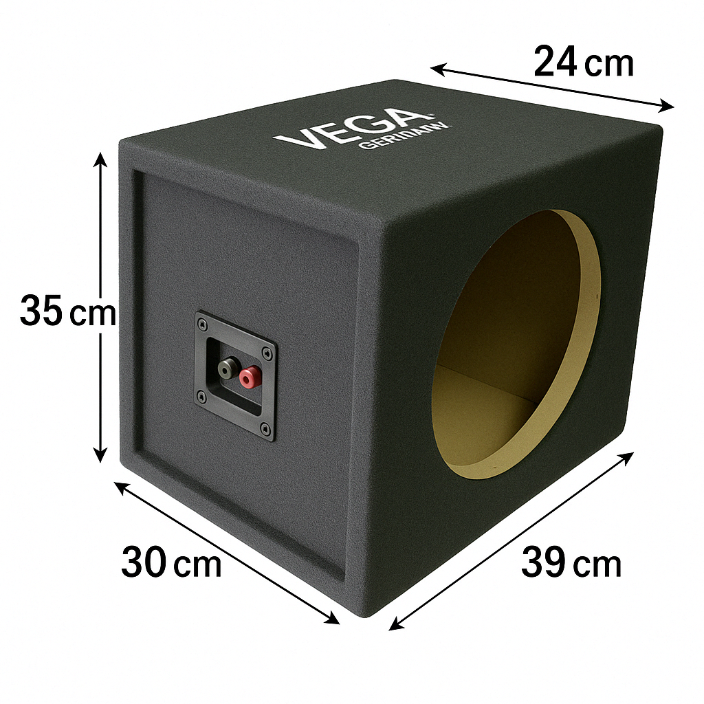 תיבה לסאב וופר 12 אינץ׳ אטומה VEGA GERMANY