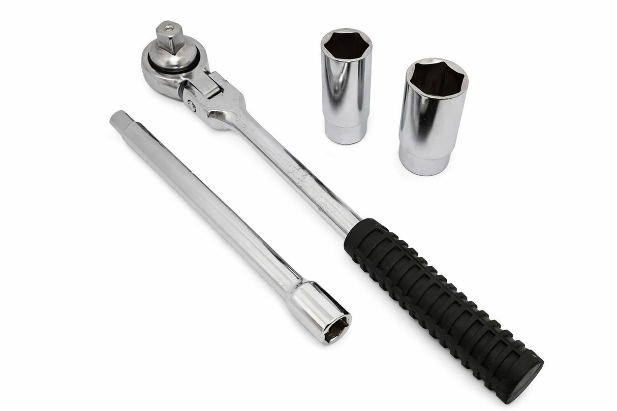 מפתח מצתים 4 חלקים לרכב – כולל גדלים 16 מ״מ ו-21 מ״מ