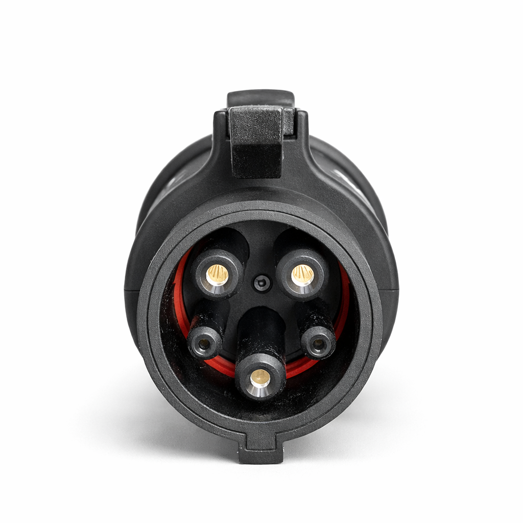 מתאם טעינה לרכב חשמלי Type 2 ל Type 1 (רכב אמריקאי)