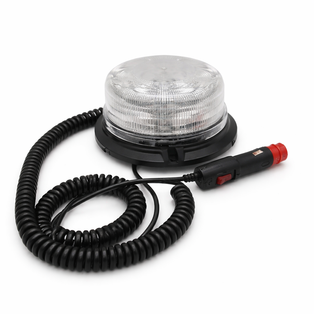פנס גג מהבהב LED כחול אדום מגנטי 12-24V