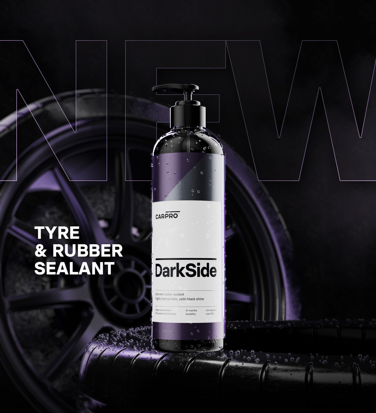 CARPRO Darkside נוזל הגנה וחידוש לפלסטיקה וצמיגים