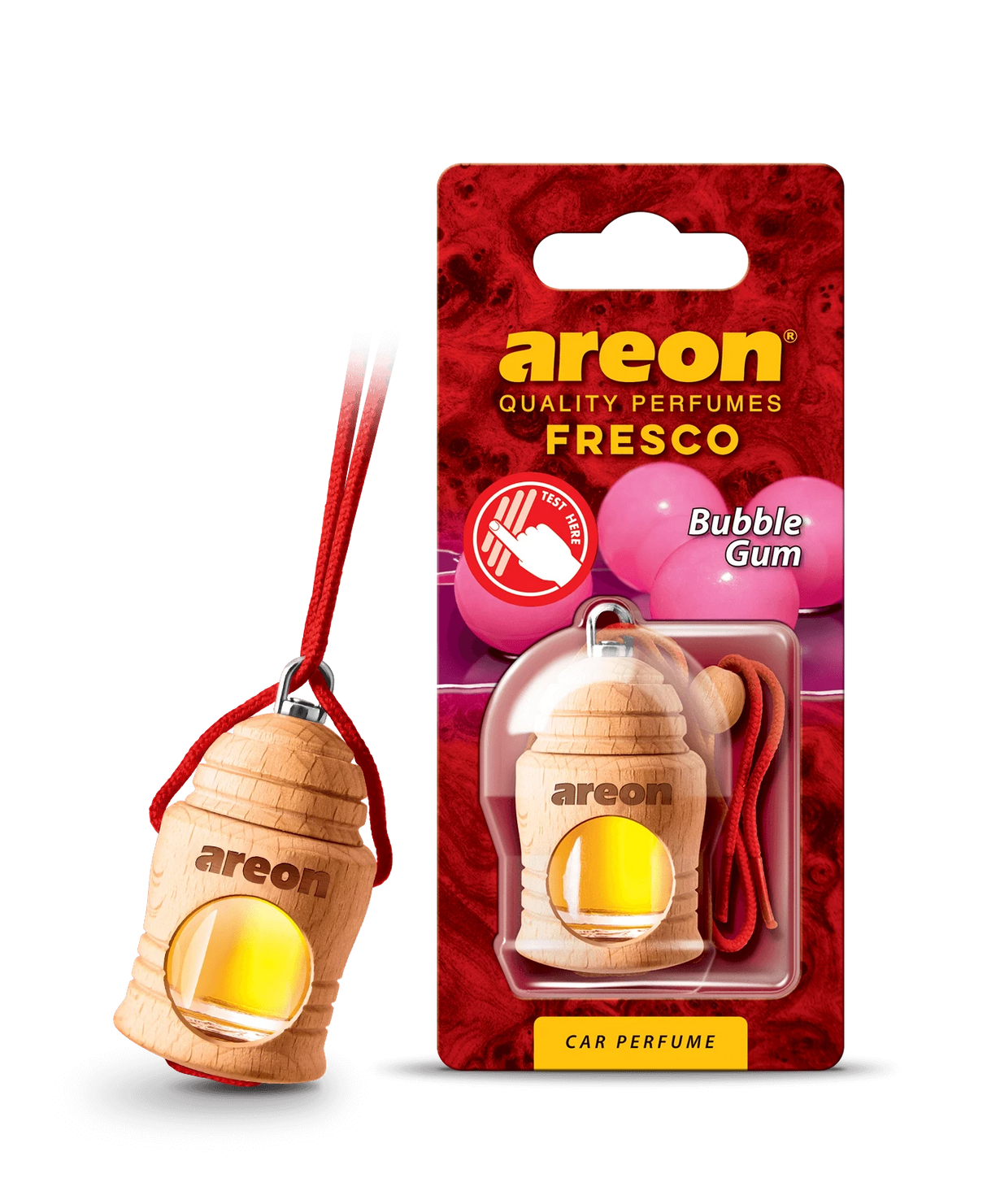 AREON FRESCO Classic Bubble Gum FRTN07 – מפיץ ריח תלוי-עץ בניחוח מסטיק מתוק
