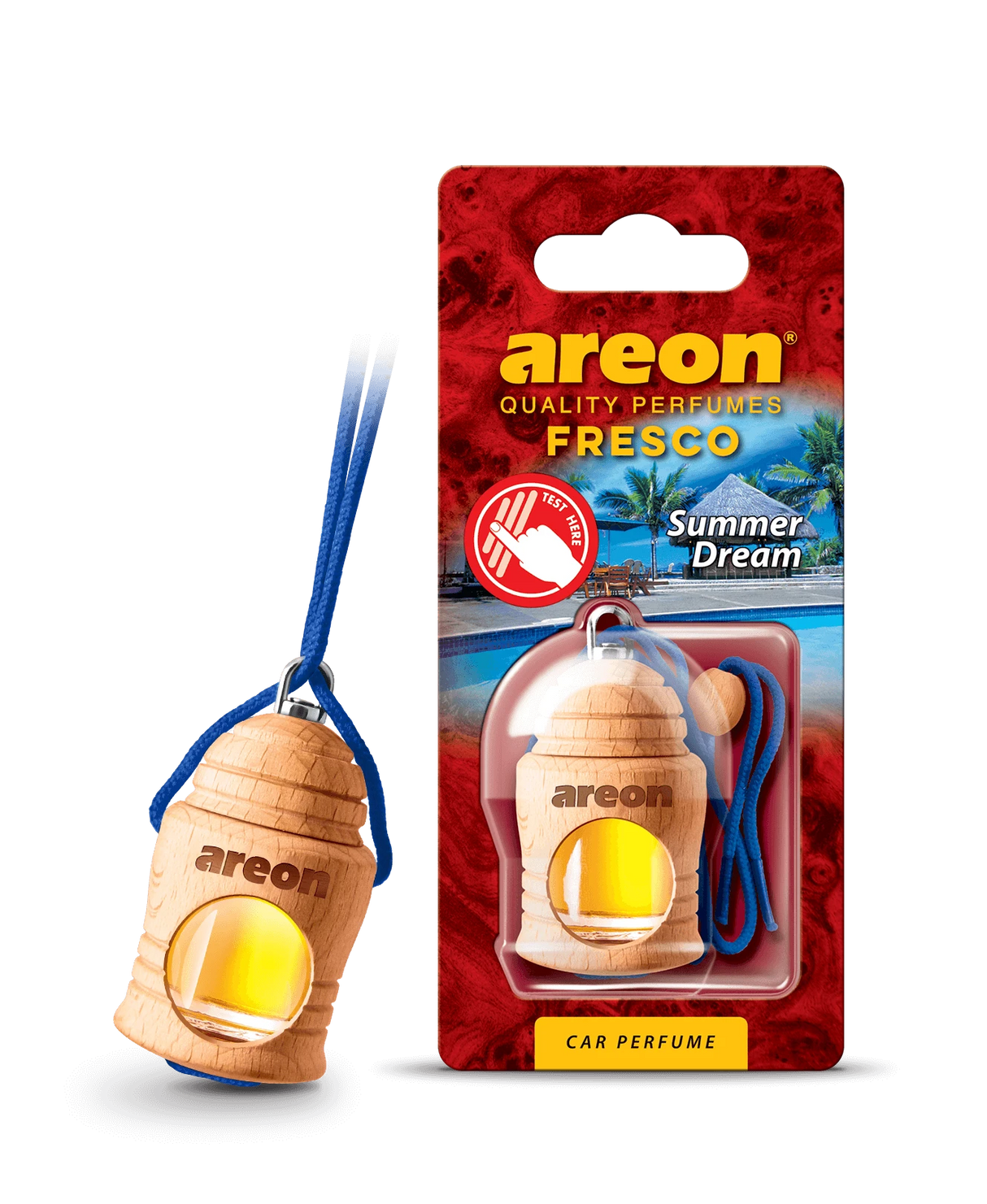 AREON FRESCO Classic Summer Dream FRTN37 – מפיץ ריח תלוי-עץ בניחוח קיץ טרופי