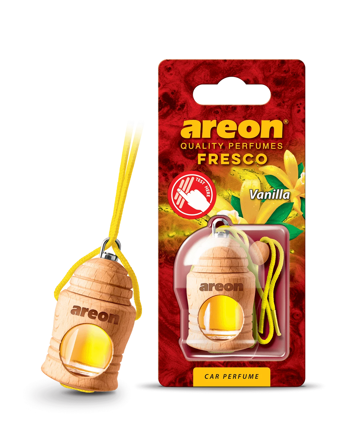 AREON FRESCO Classic Vanilla FRTN03 – מפיץ ריח תלוי-עץ בניחוח וניל טרופי