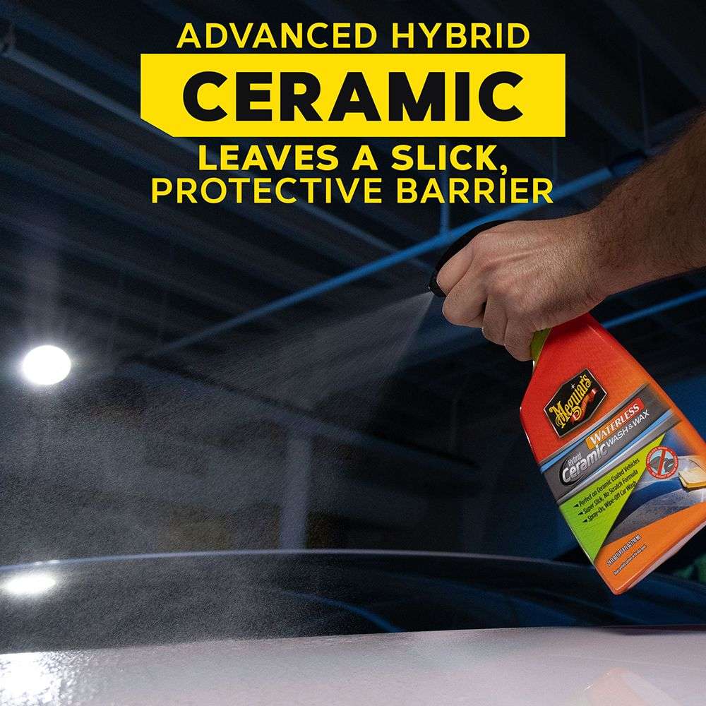 Meguiar's Hybrid Ceramic Waterless Wash & Wax - שטיפה והגנה קרמית ללא מים (710 מ"ל)