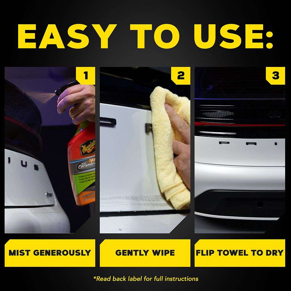 Meguiar's Hybrid Ceramic Waterless Wash & Wax - שטיפה והגנה קרמית ללא מים (710 מ"ל)