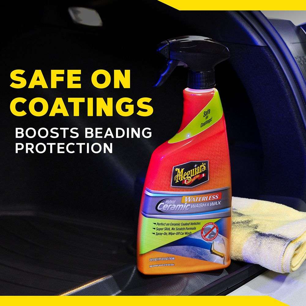 Meguiar's Hybrid Ceramic Waterless Wash & Wax - שטיפה והגנה קרמית ללא מים (710 מ"ל)