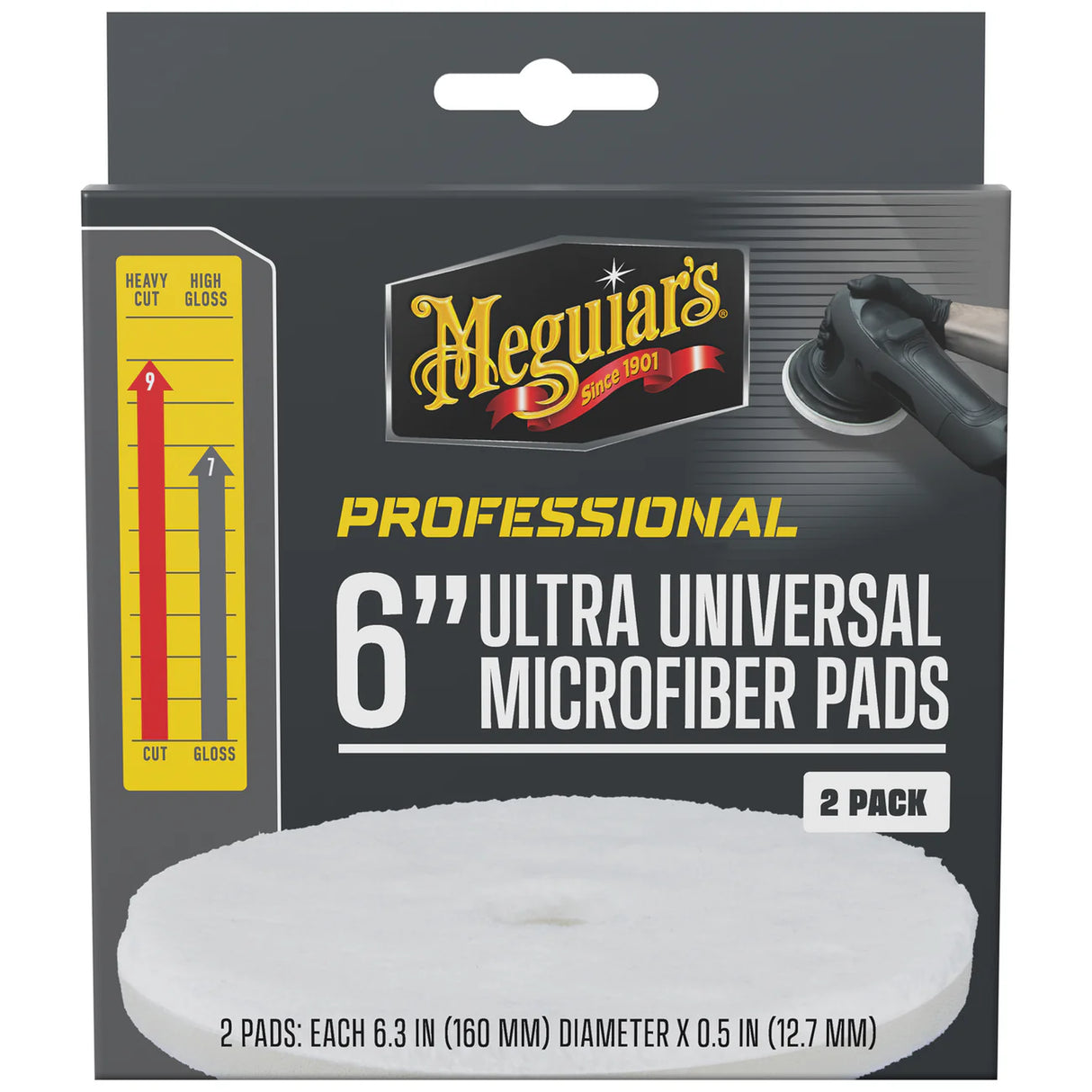 פדי פוליש מיקרופייבר 6 אינץ׳ Meguiar's M6MFP2 - מארז 2 יחידות