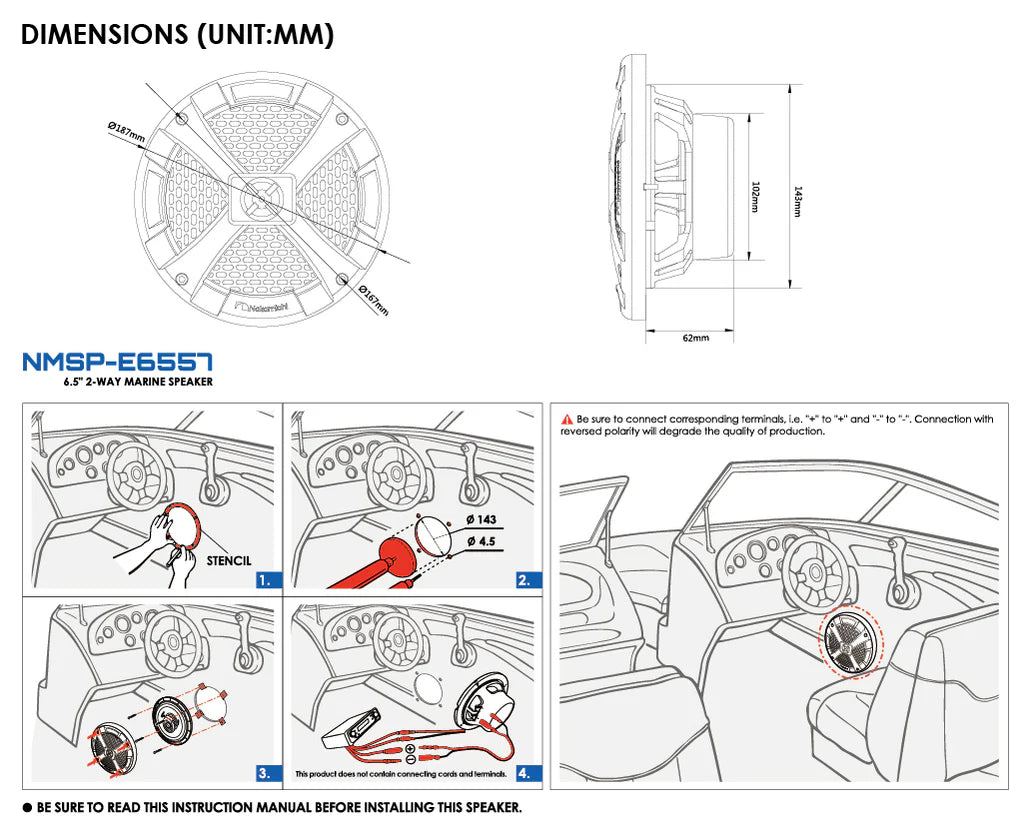 זוג רמקולים ימי - NAKAMICHI NMSP E6557