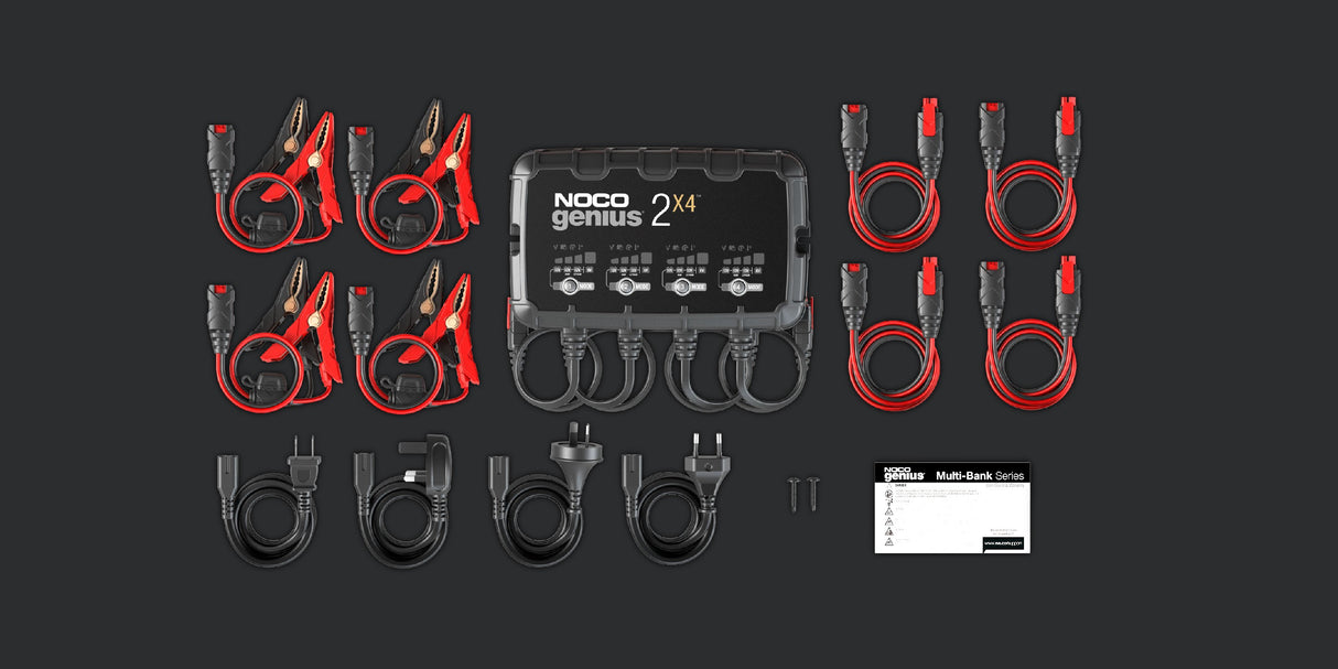 מטען מצברים 8A NOCO GENIUS2X4 4 ערוצים