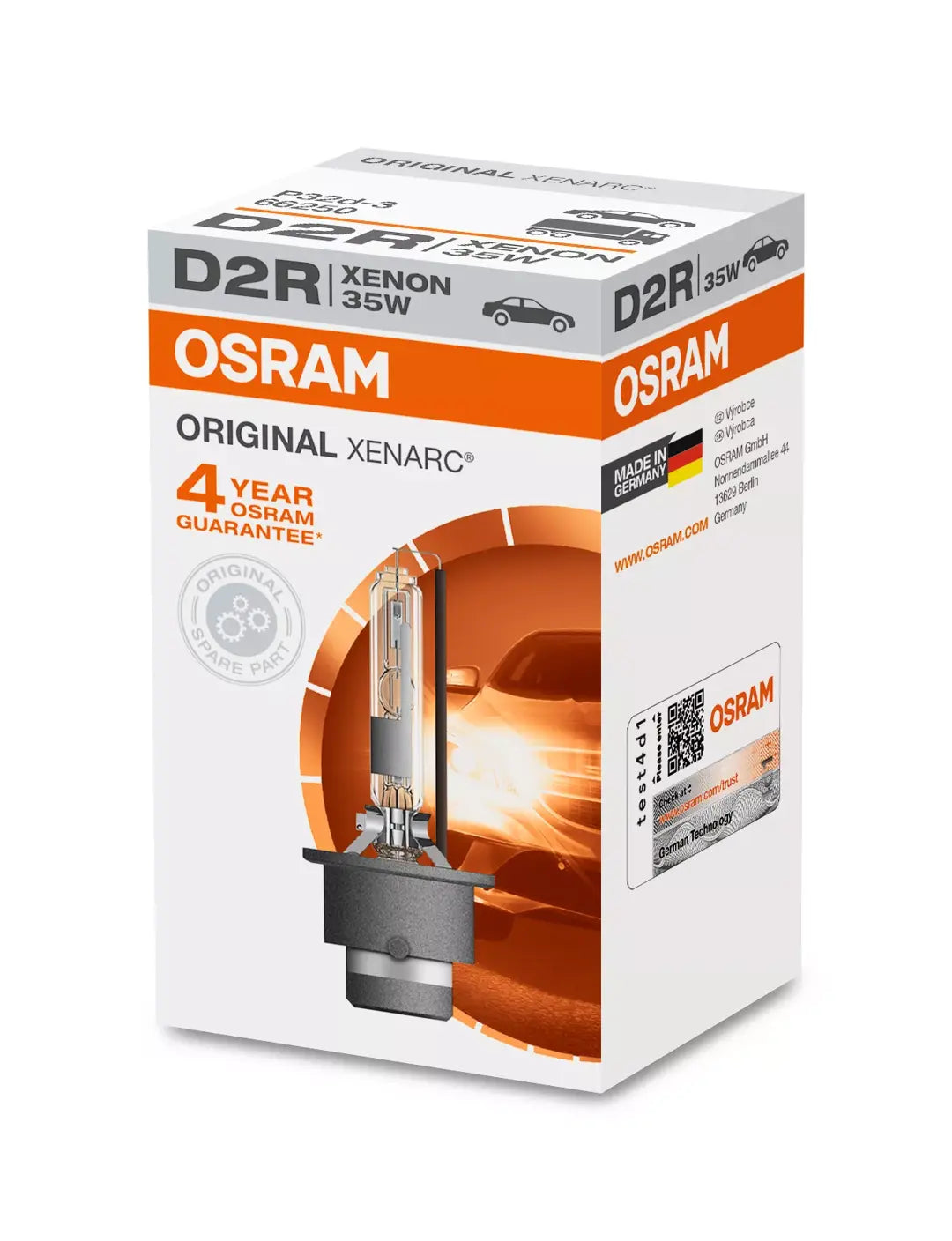 נורת קסנון (יחידה אחת) OSRAM D2R XENARC ORIGINAL