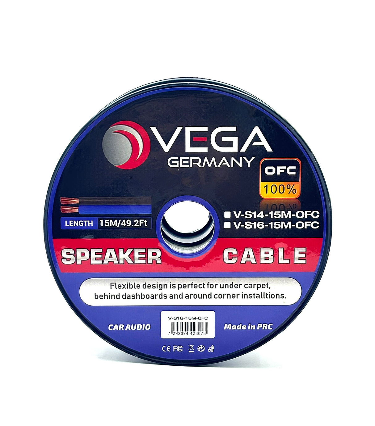 כבל רמקול 15 מטר 16G עם נחושת מלאה (OFC)