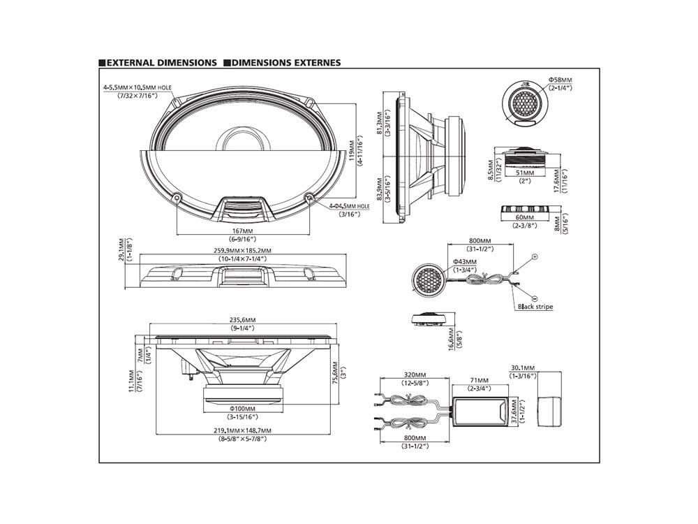 זוג קומפוננט - Alpine R2-S69C