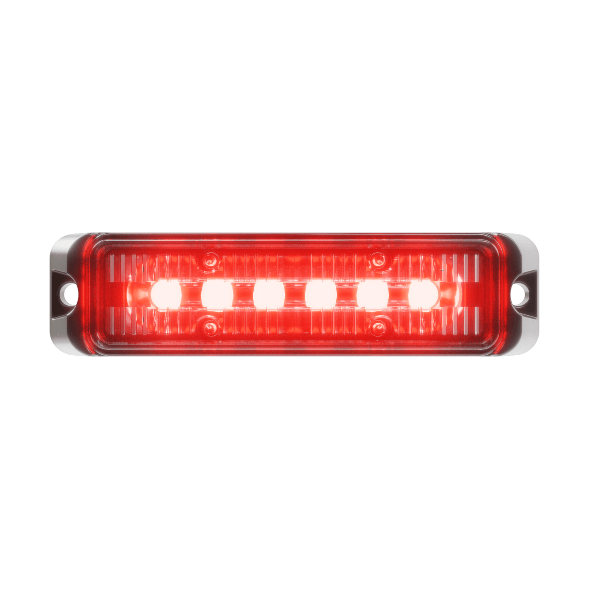 פנס מהבהב 6 לד 12-24V אדום דק