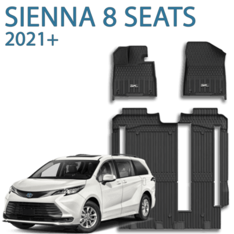 שטיחי 3W טויוטה סיינה 8 מקומות 2021