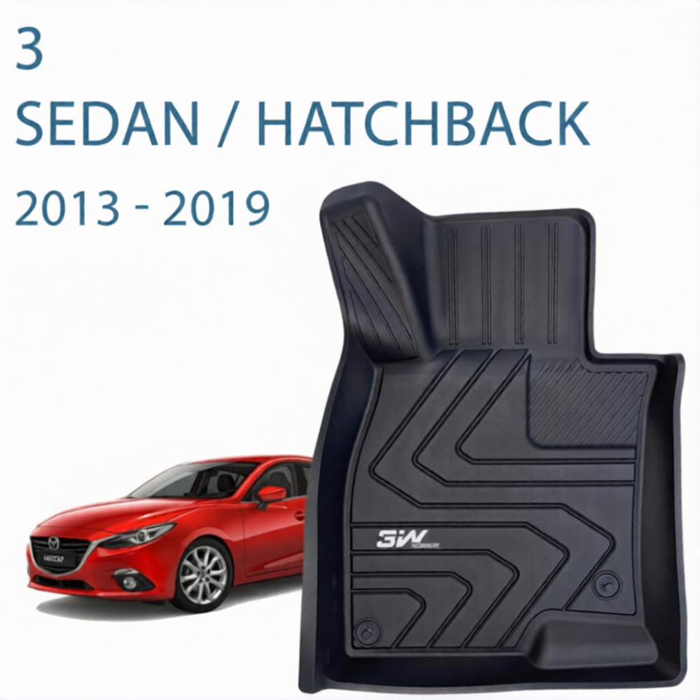 סט שטיחי 3W מאזדה 3 סדאן / האצ׳בק 2018